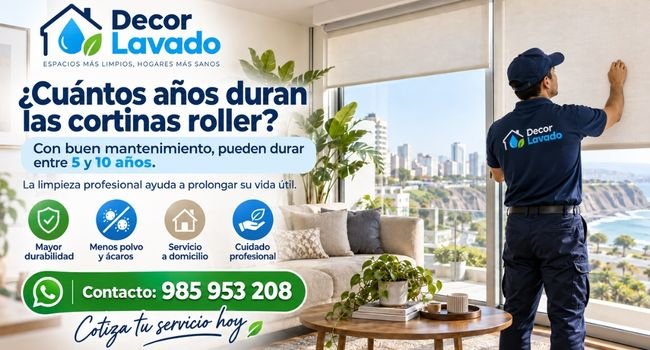 Cuál es la vida útil promedio de una cortina roller