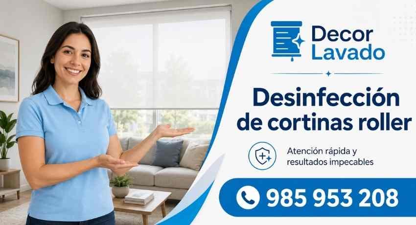 Desinfección de cortinas rollers