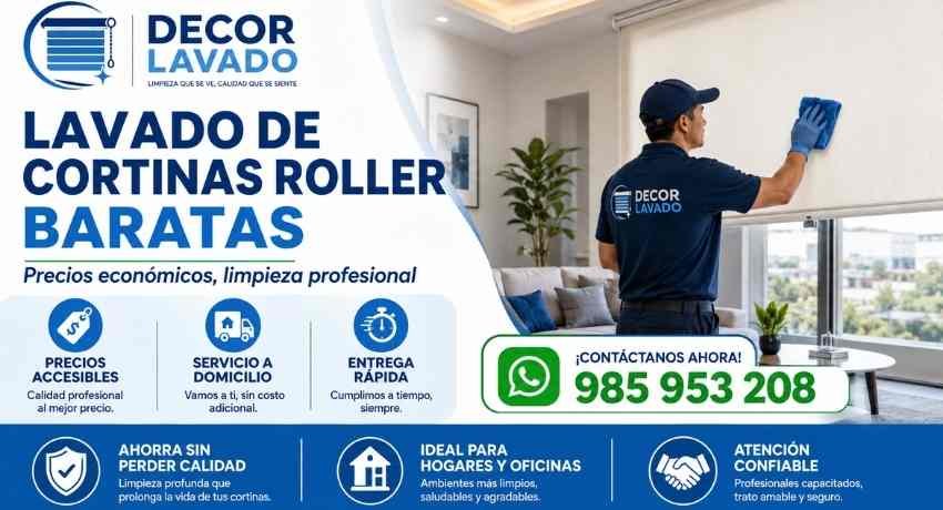 Lavado de Cortinas Roller Barata