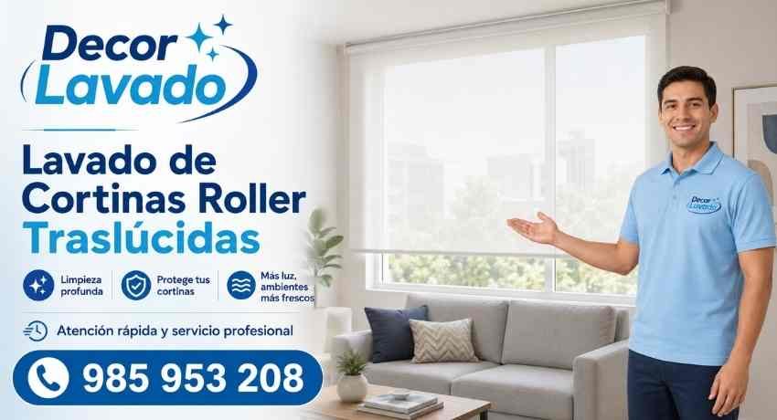 Lavado de Cortinas Roller Transparentes