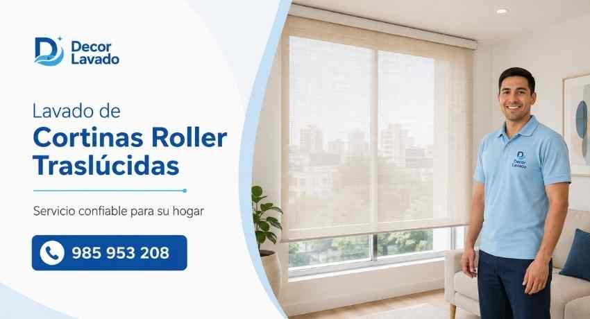 Lavado de Cortinas Roller Traslúcida