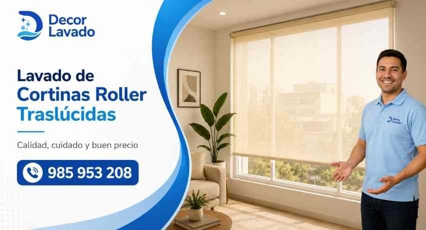 Lavado de Cortinas Roller Traslúcidas