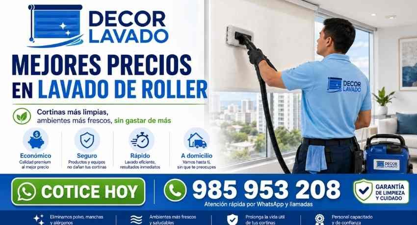 Lavado de cortinas roller económico