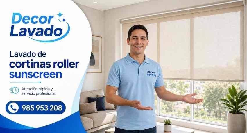 Lavado de cortinas roller sun screen