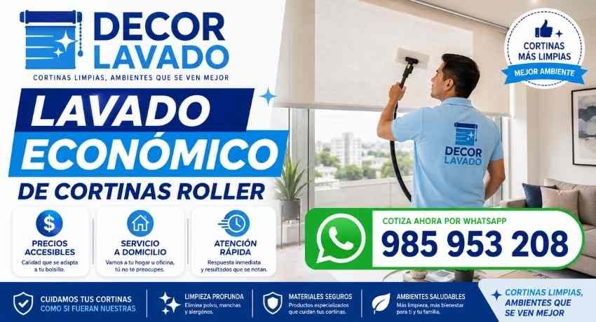 Lavado económico de cortinas rollers