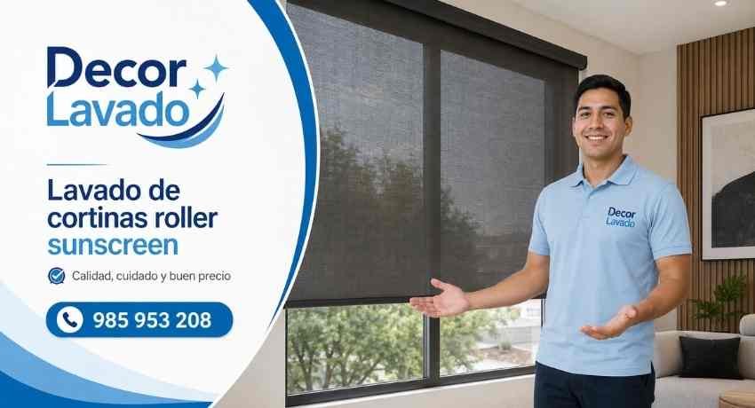 Limpiza de cortinas roller sunscreen
