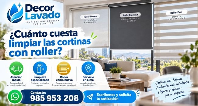 Cuánto cuesta limpiar las cortinas con rollers