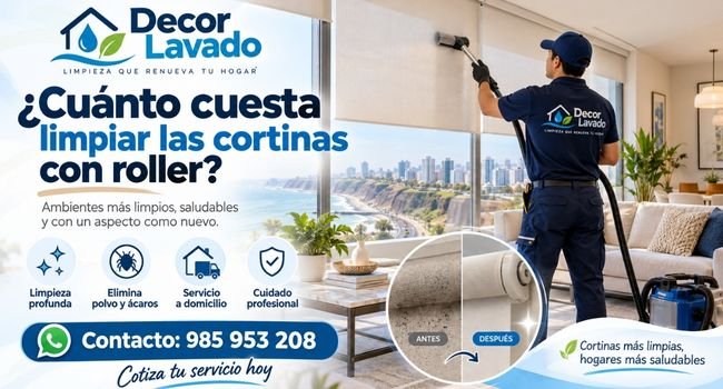 Cuánto es el costo para limpiar las cortinas con roller